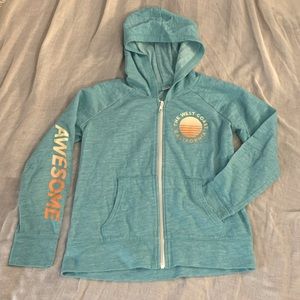 Blue zip up hoodie